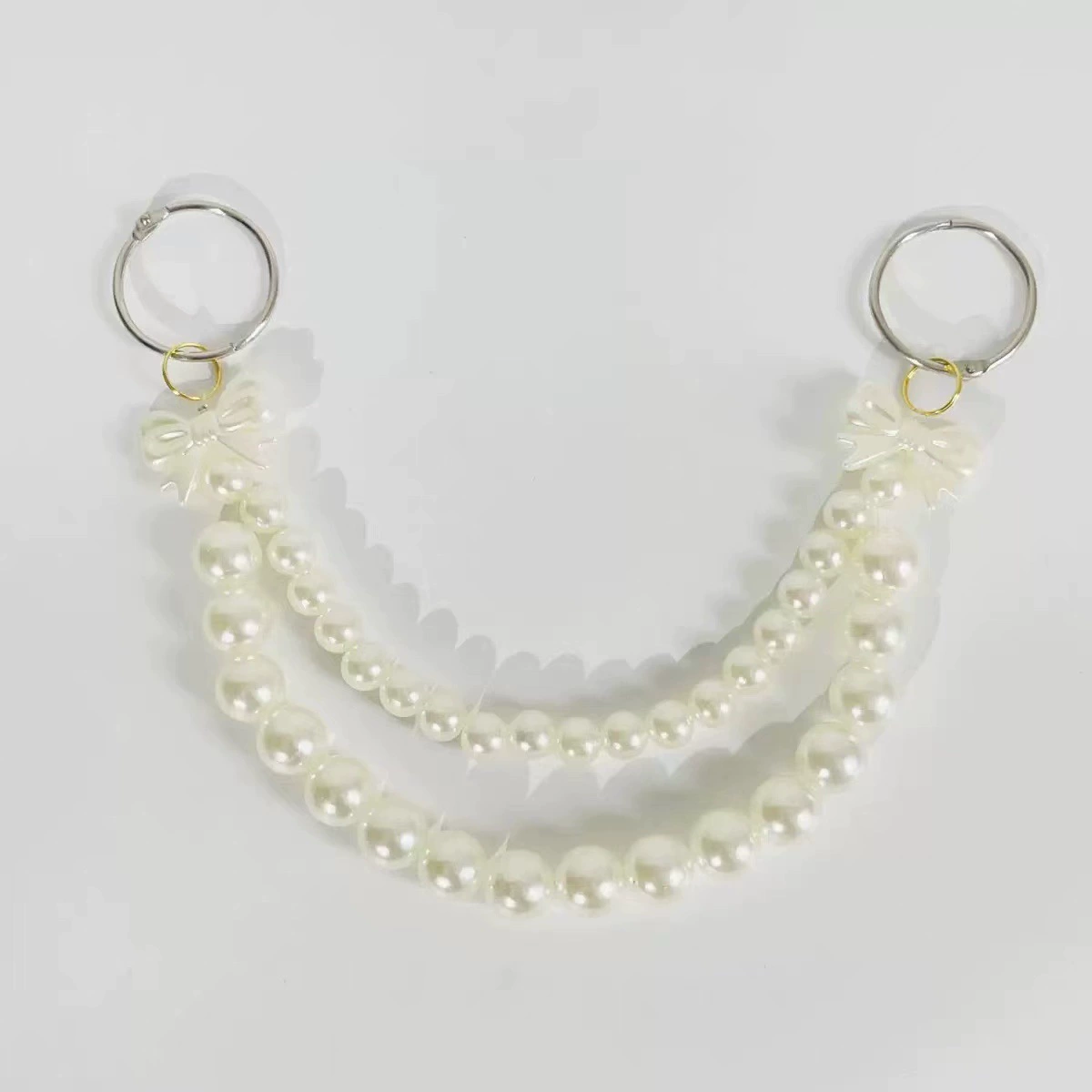 (Cross-border trading), beach accessory pearl with bow, bag on chain, phone case handmade, chain bag, DIY