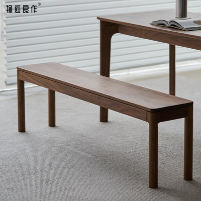 Good North America Black Walnut Long benches modern Simplicity Benches All solid wood Bed end stool stool