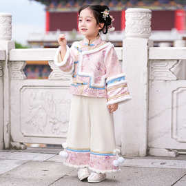 汉服女童拜年服2025年新款新中式套装儿童加绒加厚格格服宝宝唐装