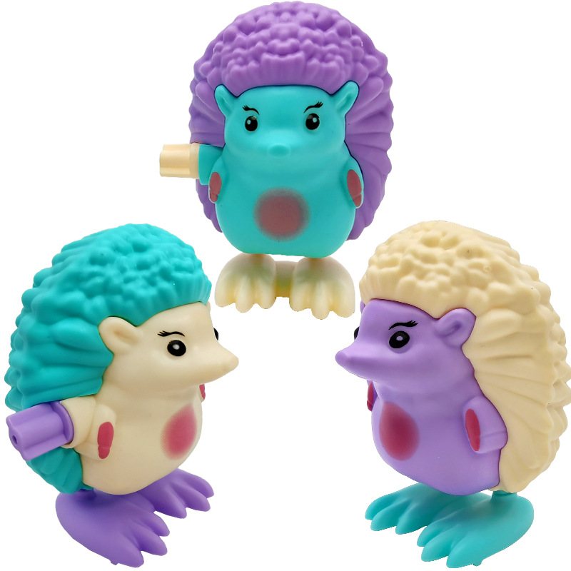 Juguete de erizo pequeño de dibujos animados - Simulación de animal, mecanismo de cuerda (subir cuerda), juguete educativo de rastreo para niños, venta al por mayor