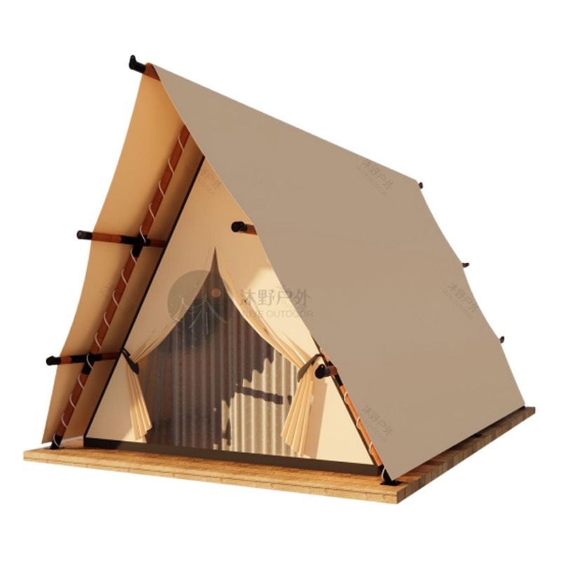 Al aire libre luz de lujo camping triángulo comedor barbacoa carpa parque ecológico vacaciones pareja B & B tienda de campaña fabricante de hoteles