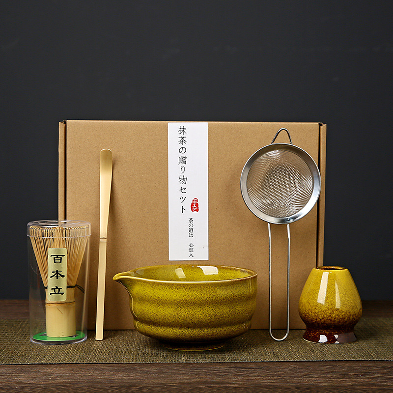 Japonés Matcha tazón Matcha túnica canción té herramientas de pedido taza de té de cerámica taza de té mezclador Matcha cepillo taza de té
