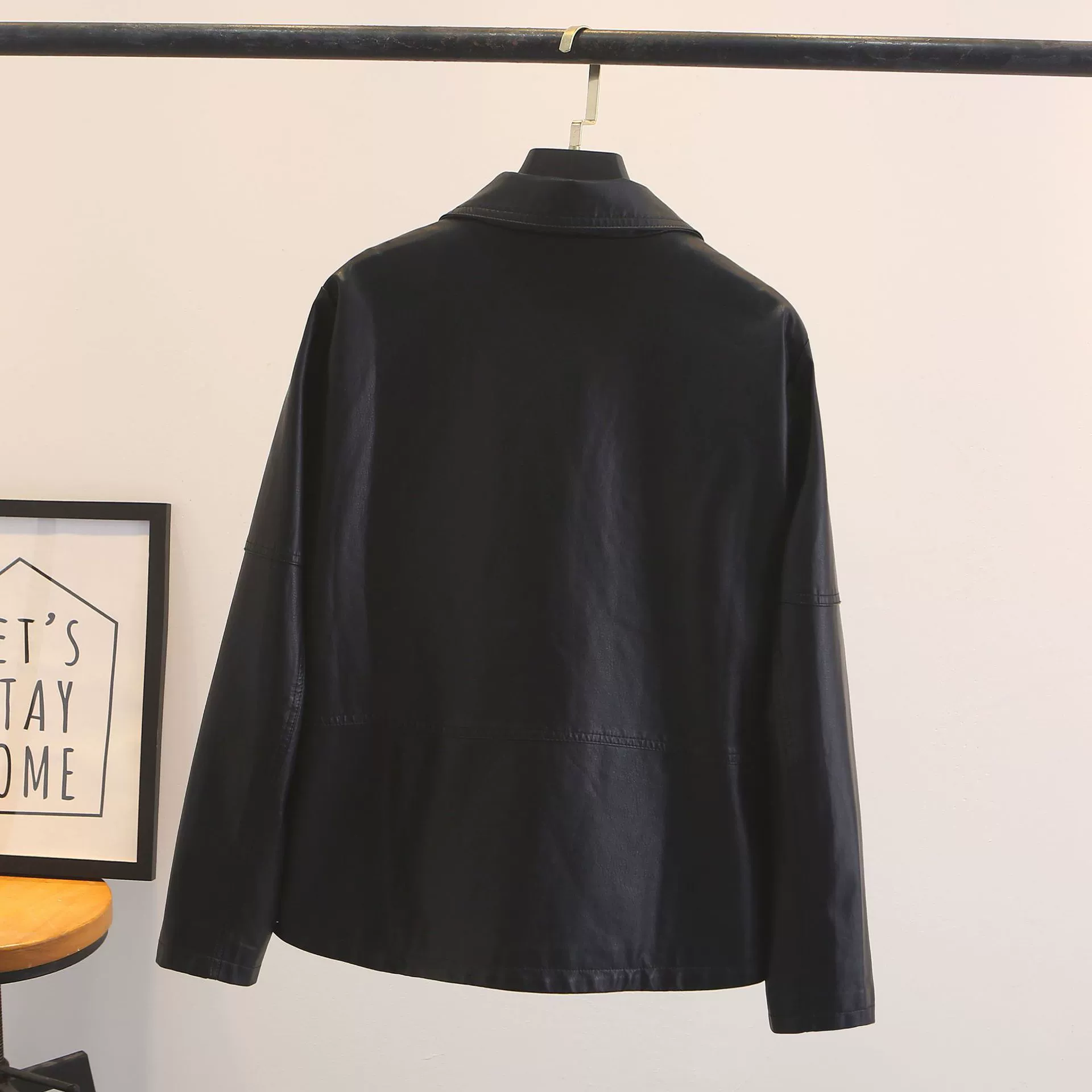 Polyurethane jacket for leisure, cardigan, autumn, for plus size ladies