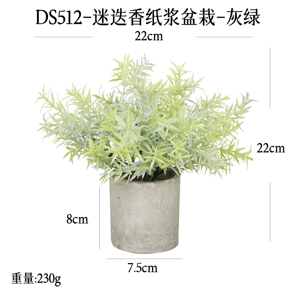 Más de 240 combinaciones populares de macetas con plantas verdes artificiales, decoraciones para el hogar, flores artificiales, bonsáis cilíndricos de pulpa de papel.