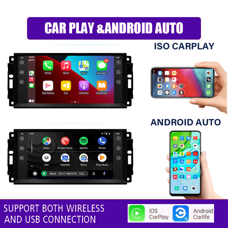 Suitable for 7inch Universal Jeep Compass Wrangler Dodge Chrysler Android Large Screen Car Navigation