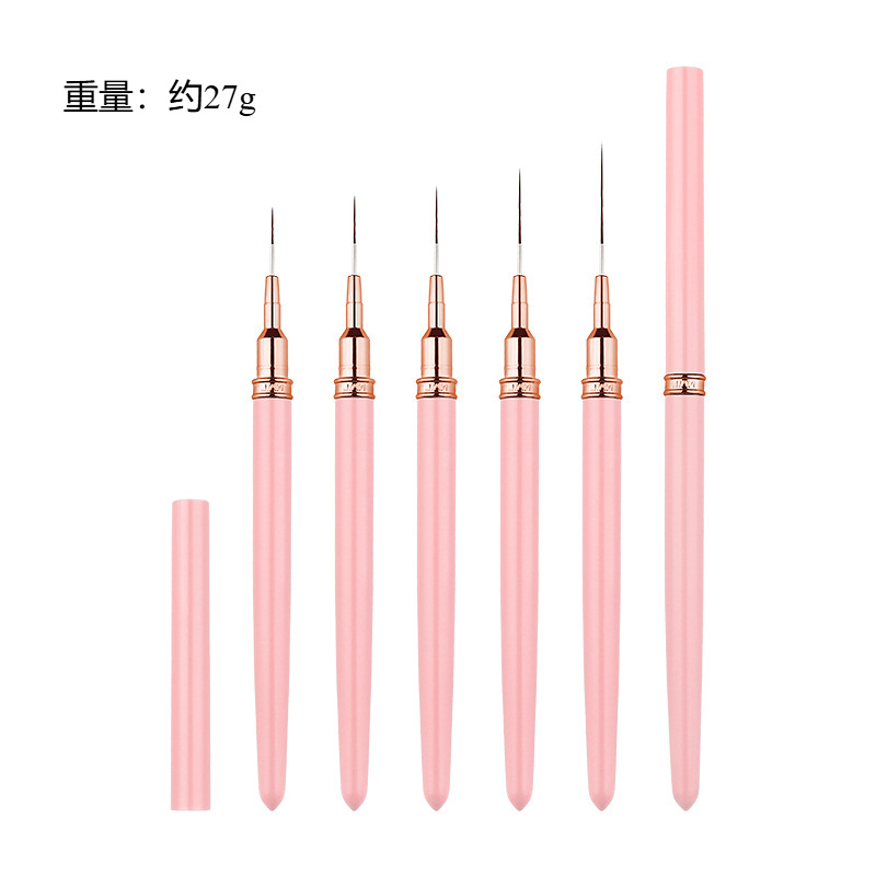 Juego de 5 plumas para decoración de uñas, para dibujar líneas, ultrafinas, de alta calidad, delineado estilo francés, exclusivo para salones de uñas, un artículo popular.