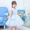 Summer clothing, summer small princess costume for early age, cheongsam, girl's skirt, dress, western style, tulle