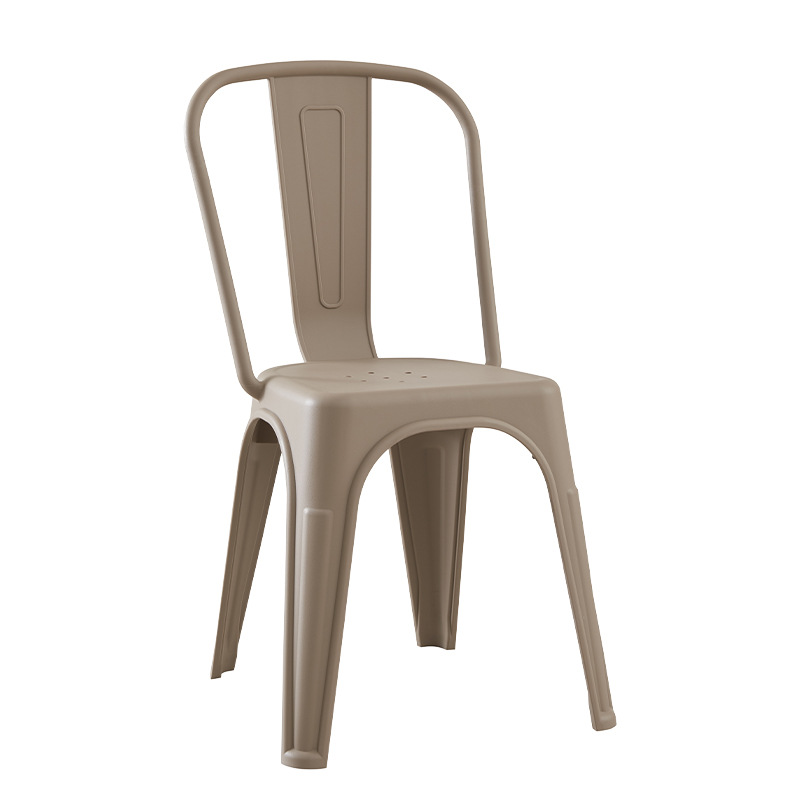 Silla de respaldo de plástico moderna y minimalista Nórdica ins estilo al aire libre restaurante silla de comedor hotel negociación de negocios silla café