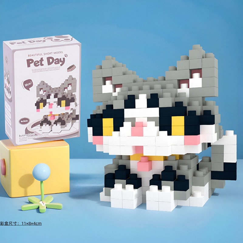 レゴビルディングブロック、小さな粒子ビルディングブロック、ステッチ漫画ブラインドボックスビルディングブロック、男の子と女の子向けの子供用知育玩具と互換性があります。|undefined