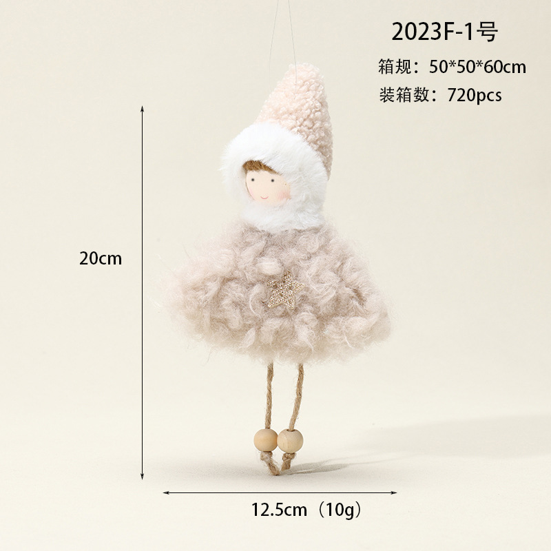 Ventas transfronterizas en caliente nuevos ángeles muñecas de peluche ángeles pequeños colgantes de Navidad decoraciones de árbol de Navidad niña image 36