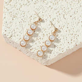 欧美跨境新品ins网红爆款珍珠冷淡风耳环 小众设计气质耳钉耳饰