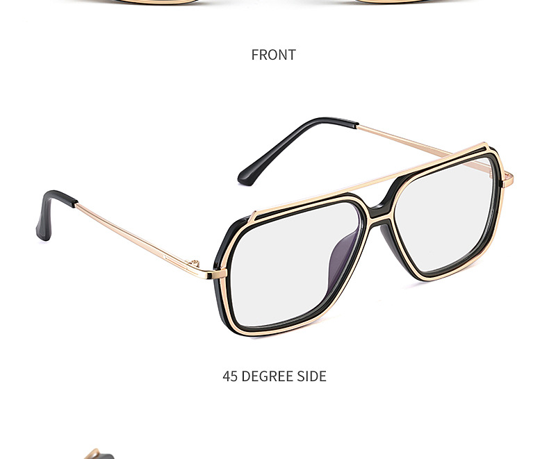 Fashion Wide Frame Metal Sunglasses Wholesale display picture 3