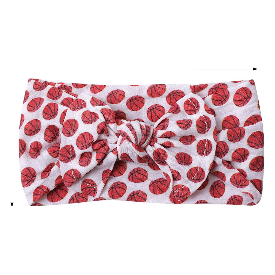 Новая детская повязка на голову в европейском и американском стиле, нейлоновая, с принтом, мягкий бантик, аксессуар для волос для малышей, защита мозжечка младенца