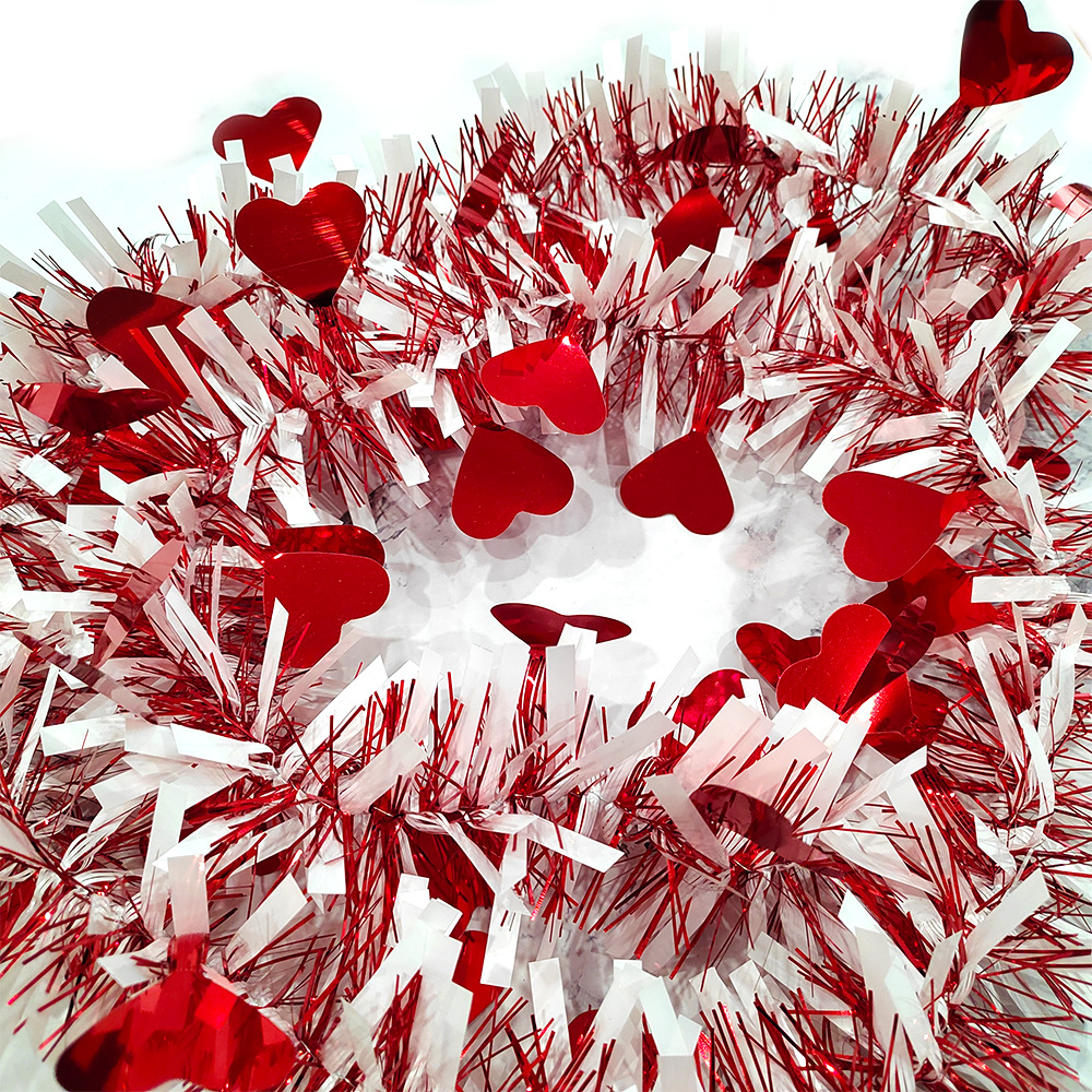Party decoration ribbon holiday party supplies Valentine's Day decoration garlands pearl bubble string heart love fur ribbons