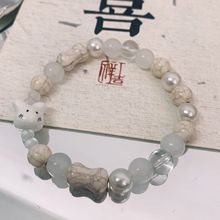 景德高颜值可爱猫咪简约百搭陶小猫手链女学生闺蜜饼干百搭系列