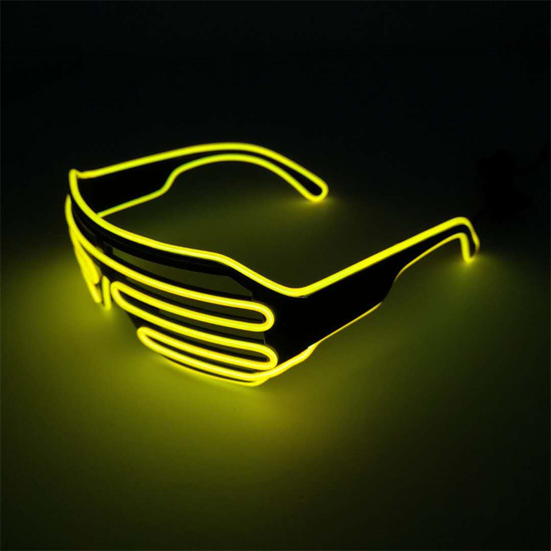 Gafas luminosas EL explosivas, accesorios de baile fluorescentes, artefactos de fiesta, persianas, gafas luminosas, suministros fluorescentes para fiestas de baile