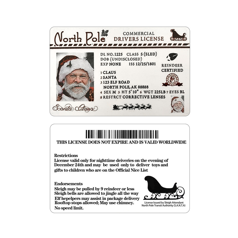 20g Weight card Event & Party Supplies 1 Piece Quantity Party, Festival Occasion Christmas Cartoon Style Funny Santa Claus Letter PVC Party Festival Card