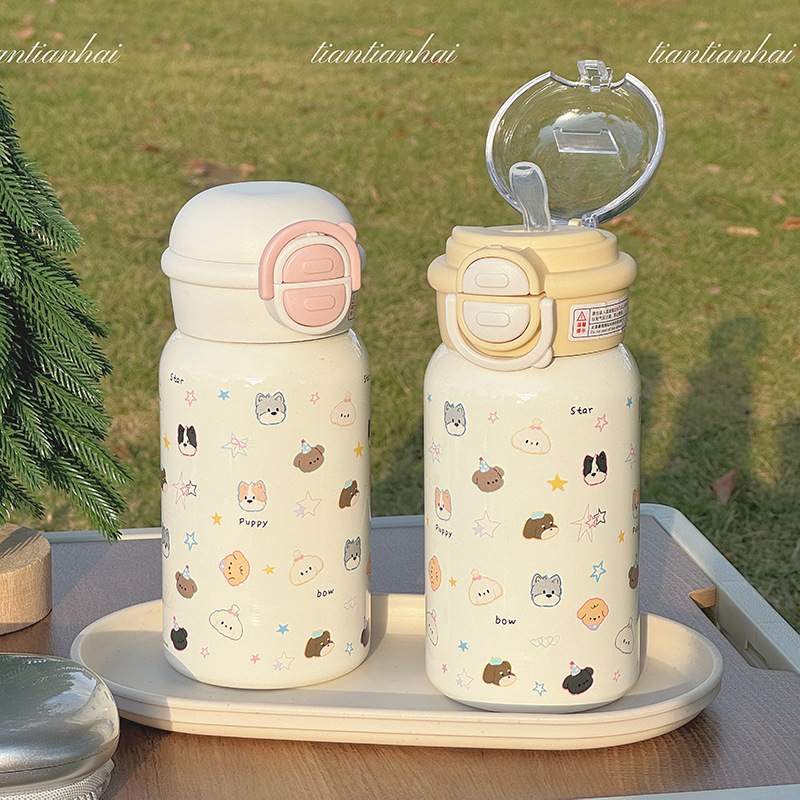 Taza de bebida con pajilla y doble capa, diseño elegante, ideal para regalo