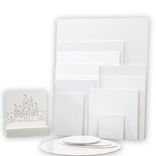 Wholesale blank oil painting panels, white cotton linen coated canvas painting materials, direct factory supply