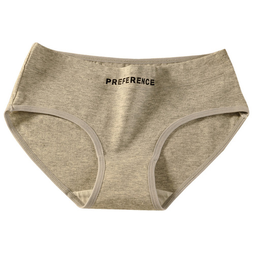 Pure cotton crotch women's underwear women's pure cotton antibacterial pants girls seamless mid-waist thin girl briefs letter shorts