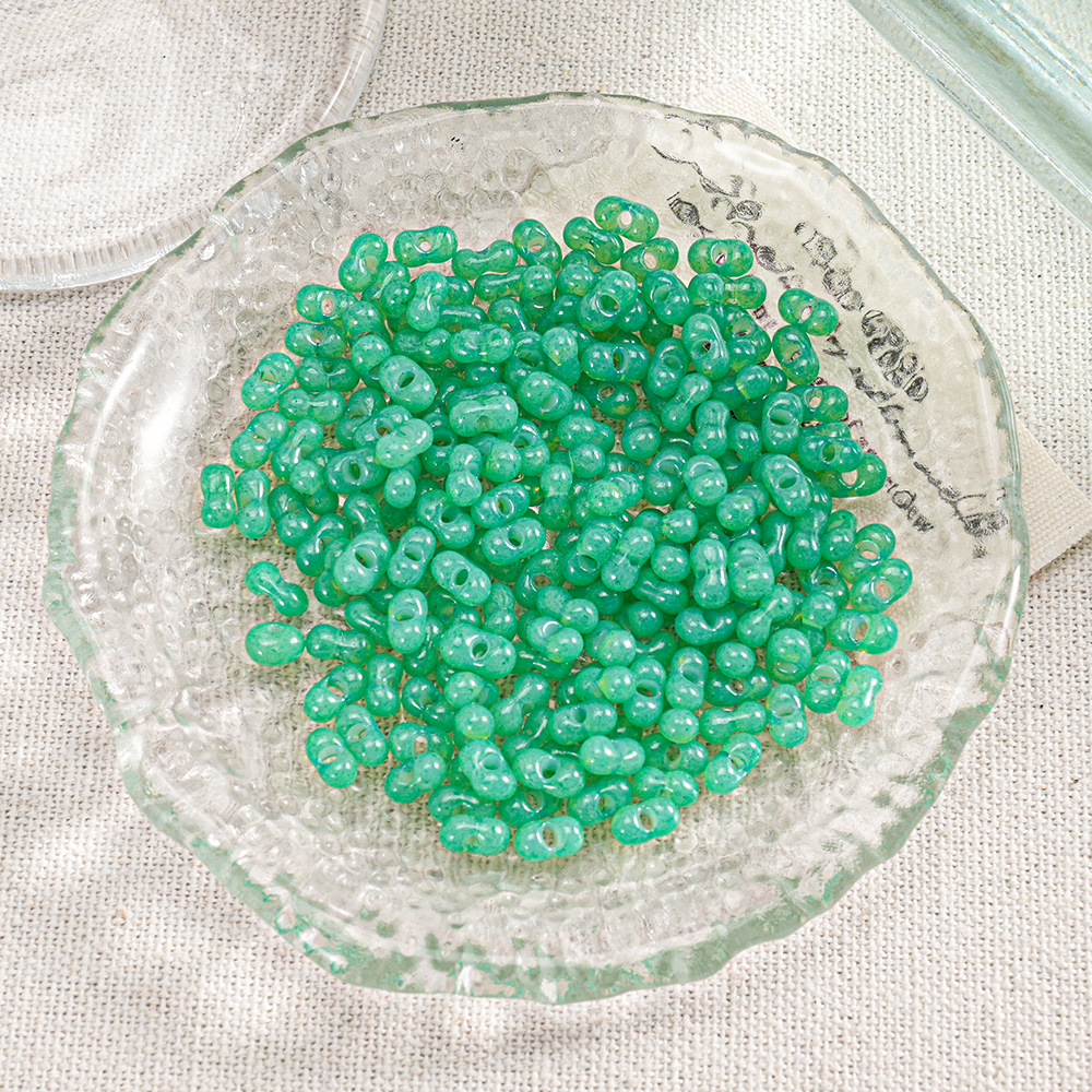 【400 piezas 2 botellas】Cuentas Xiaozi, cuentas sueltas, cuentas para pulseras, material para cuentas, cuentas espaciadoras de 3 mm, accesorios para cadena de teléfono DIY