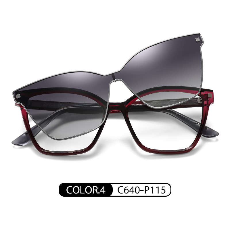 C640-P115 gris progresivo púrpura/plata transparente brillante