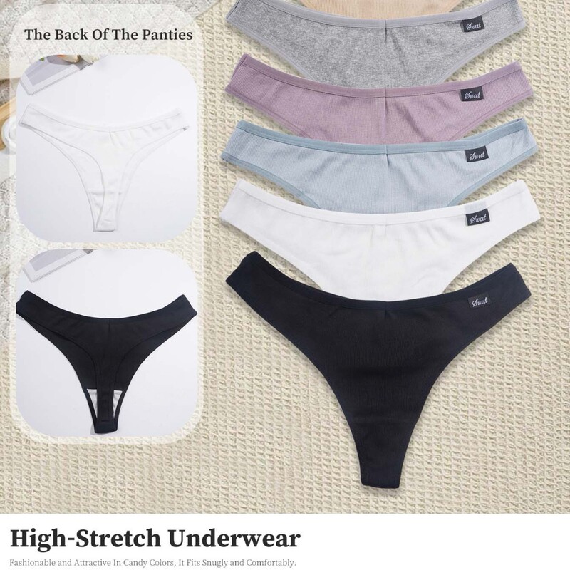Cross-Border Exclusive Supply of Pure Cotton Underwear for Women, Solid Color, Comfortable, Soft, Seamless Thong Underwear, Breathable and Close-Fitting, Cross-Border Hot-Selling Item