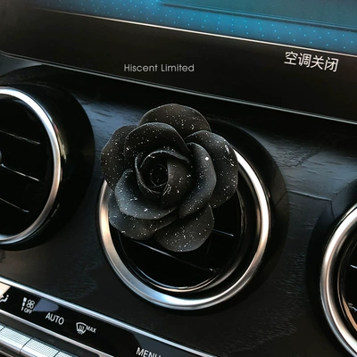 Starry Sky Rose Flower Butterfly Car Perfume Aromatherapy - premium-black-starry-sky-rose