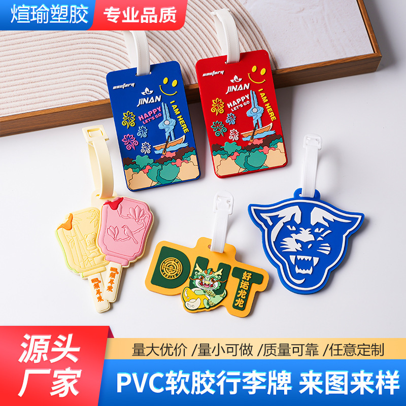 Pvc Soft Luggage Tag Custom Cartoon Shaped Card Holder Custom Suitcase Anti-Lost Celebrity Peripherals