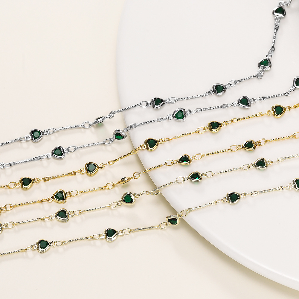 20g Weight Chain Jewelry Making Type Diameter 4.5mm Jewelry Making Size Zircon Inlay Material DIY Jewelry Accessories Classification One Meter Quantity Copper Material Geometric Pattern Plating Design Simple Style Style One Meter Copper Zircon  Diameter 4.5mm Jewelry Accessories Chain 7