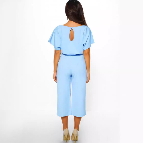 Women's summer fashion tie-knot buttonless one-piece pants