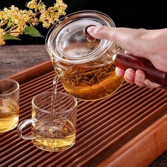 直覺側把壺罐罐茶煮茶壺花茶壺花梨木紅檀木黑檀木把手煮茶器