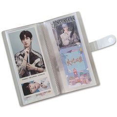 按扣插頁式透明飛機票門票鐳射票明星相冊收納冊手賬本票據