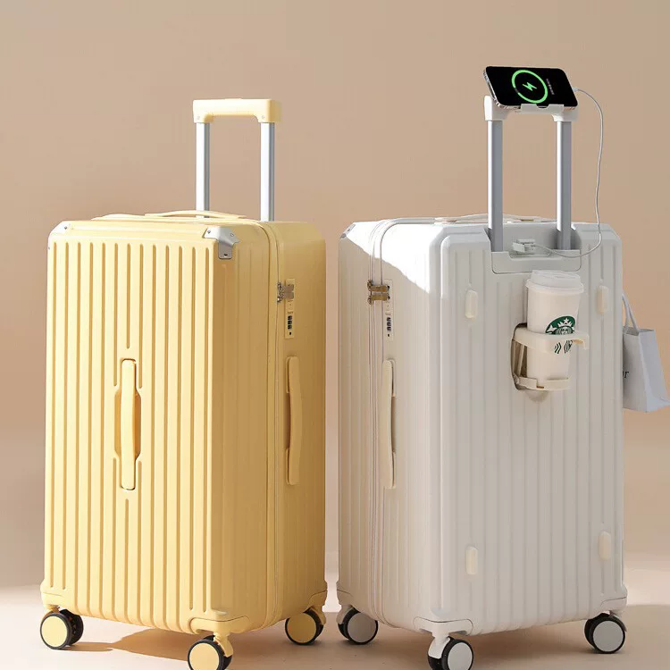 Universal capacious suitcase, increased thickness, 28 inch