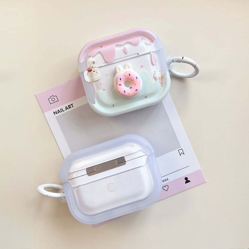 Cute viento viento AirPods4 Cream Donut cubierta protector de auriculares Apple pro2 image 2