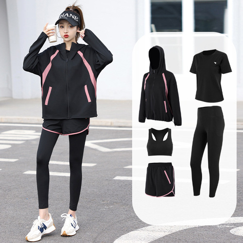Women's Plus Size Loose Yoga Long Sleeve Autumn Fitness Anti-Aging Running Set Morning Running Outdoor Fitness Clothes