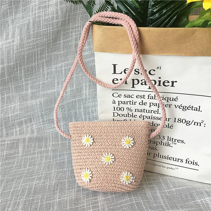 Straw Wallet Small Shoulder Bag, 14×12 cm, zipper cute crossbody pouch for men and women