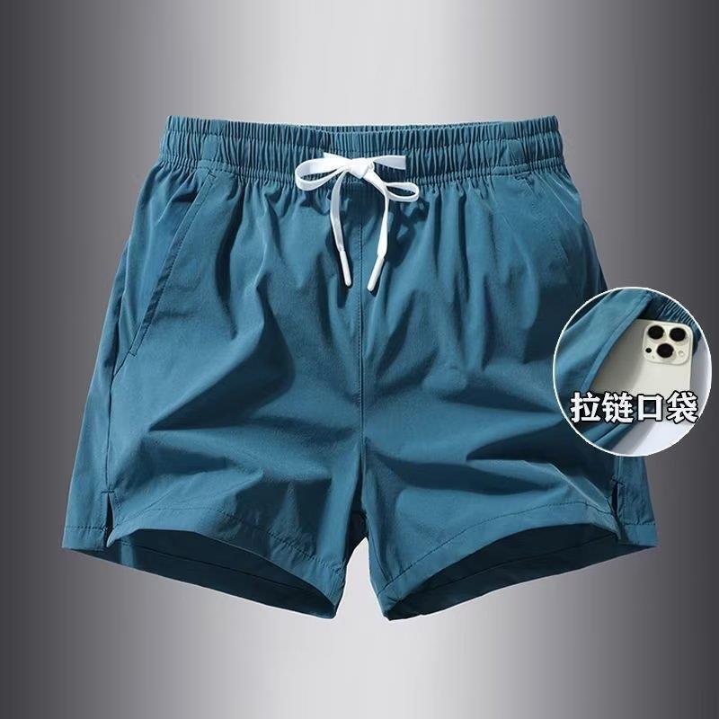 Men's Sports Shorts Slit Men's and Women's Summer Ice Silk Leisure Fitness Training Basketball Quick-drying Triple Pants Short Pants