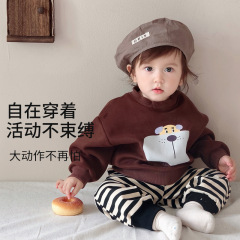 儿童可爱卡通卫衣秋季新款洋气男女童休闲套头上衣宝宝春秋装