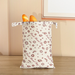 Cross-Border Cotton Beeswax Bread Bag with Buckle and Zipper, Two Bags Inside and Outside, Food-Grade Packaging for Freshness Preservation and Biodegradable Packaging