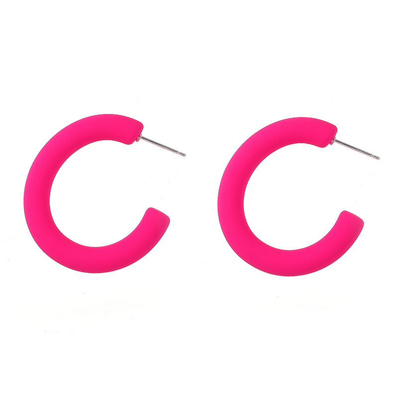 fresh cute fuchsia earrings with bow