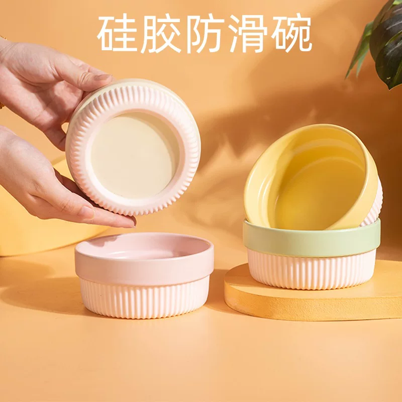 Кружка для кошек керамическая миска для корма кошки миска для еды миска для риса крупной диаметр воды нескользящая миска для животных