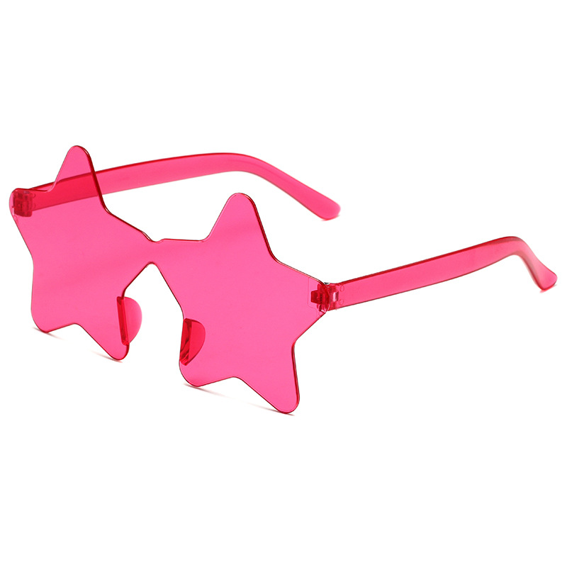 Cross-border Amazon Fashion love five-pointed star sunglasses frameless sunglasses trendy party funny beach sunglasses