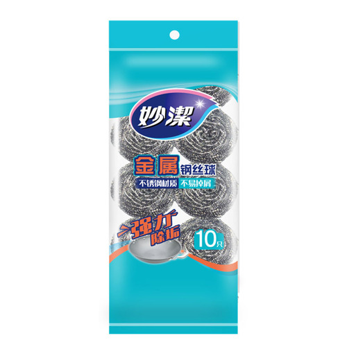 Miaojie steel wire ball cleaning ball household kitchen dishwashing pot brush artifact stainless steel metal wire ball wholesale