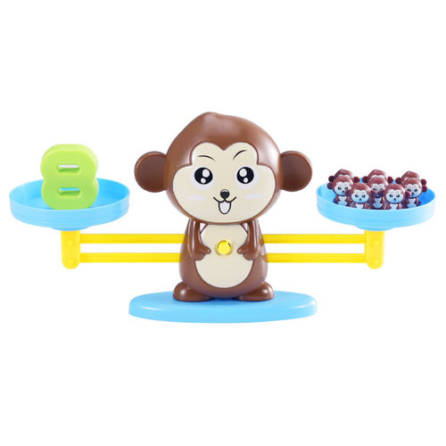 Cross-border supply digital balance monkey children early education arithmetic addition and subtraction balance toy educational parent-child desktop game