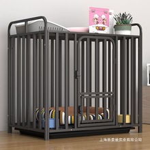 带狗窝室内狗笼子方管厕所笼子加粗铁笼子宠物全大型犬批发中狗笼