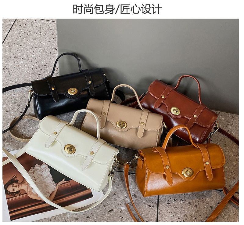 2025新款小众复古邮差手提包女头层牛皮斜挎包真皮原创设计剑桥包-阿里巴巴