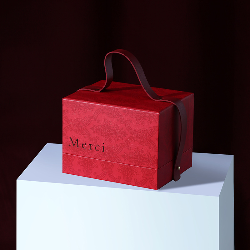 쿠치 레드 * 트럼펫: 14*10*8 (휴대용 천국과 지구 커버 선물 상자)