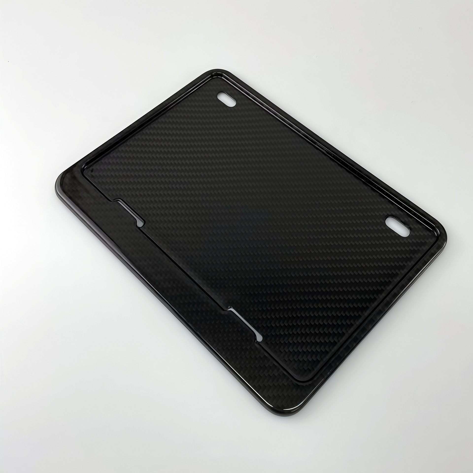 Genuine carbon fiber motorcycle license plate frame, license plate protector, advertising sign frame, and vehicle number plate frame for modification
