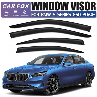 Imported Bmw 5 Series, Rain shield - standard-packing-without-logo-bmw-5-series-i-short-wheelbase-mk8-g60-2024-rain-guards-no-bright-trim